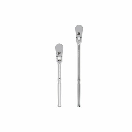 TEKTON 1/2 Inch Drive Flex Head Ratchet Set, 2-Piece 10-1/2, 14 in. SRH92201